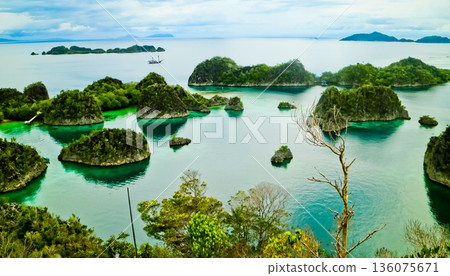 Beautiful views of the Raja Ampat Islands, West Papua, Indonesia Beautiful views of the Raja Ampat Islands, West Papua, Indonesia 136075671