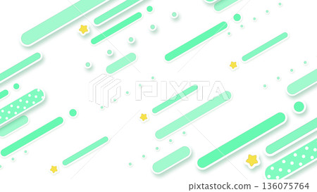 緩慢流動的線條和星星的插圖。白色背景。星星是黃色的。單色版。 緩慢流動的線條和星星的插圖。白色背景。星星是黃色的。單色版。 136075764