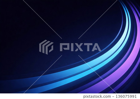 同心圓弧形車道（軌道曲線樣式）向量背景 136075991