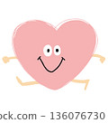 Running Kimochi-kun Heart Character 136076730