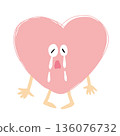 Sad Feelings Heart Character 136076732