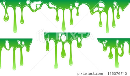 Green goo dripping graphic elements Green goo dripping graphic elements 136076740