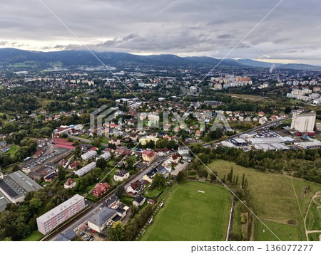 Residential District Within City Exhibiting Lush Parks And Diverse Housing Options For Residents Residential District Within City Exhibiting Lush Parks And Diverse Housing Options For Residents 136077277