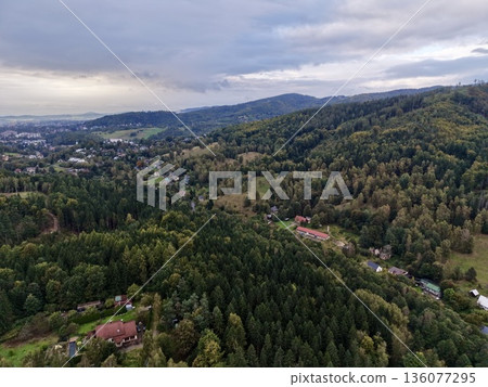 Tranquil Rural Locality Embedded Within Thick Woods Featuring Quaint Houses And Scenic Meadows Tranquil Rural Locality Embedded Within Thick Woods Featuring Quaint Houses And Scenic Meadows 136077295