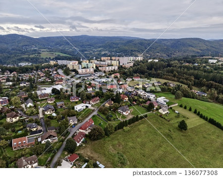 Scenic View Of Countryside With Church, Tranquil Valley Rich In Tradition And Gentle Journeys Scenic View Of Countryside With Church, Tranquil Valley Rich In Tradition And Gentle Journeys 136077308