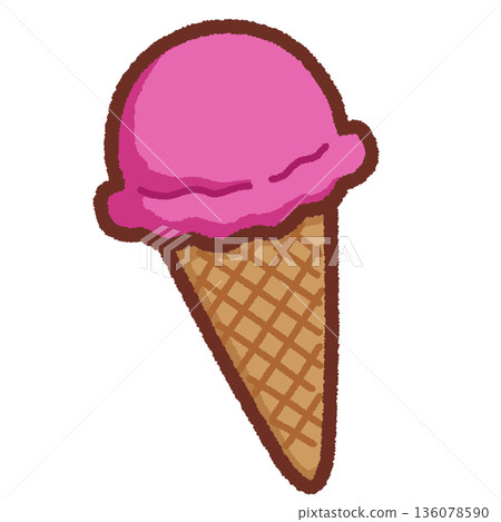 Simple ice cream illustration (grape) Simple ice cream illustration (grape) 136078590