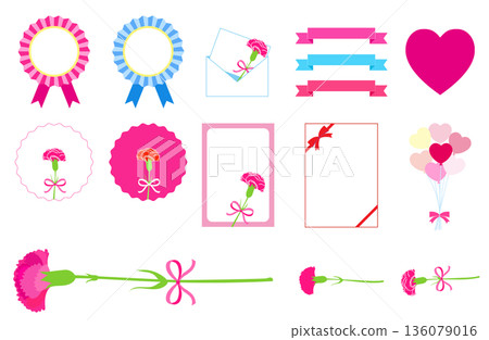 Mother's Day illustration set (no text) 136079016