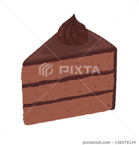 巧克力蛋糕的例證 巧克力蛋糕的例證 136079134