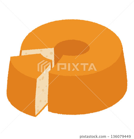 chiffon cake illustration chiffon cake illustration 136079449