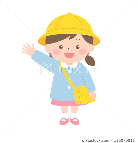 準備入園:幼兒園女童插圖 準備入園:幼兒園女童插圖 136079818