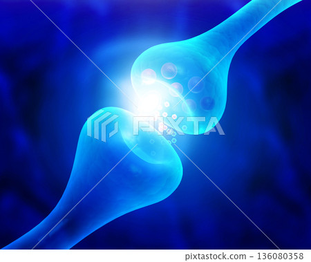 Neuron cells sending electrical chemical signals Neuron cells sending electrical chemical signals 136080358