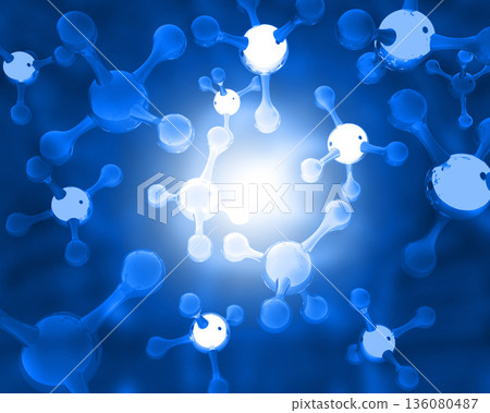 Atom Molecules on sicience background Atom Molecules on sicience background 136080487