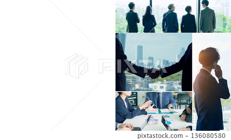 Collage video of various business scenes 136080580