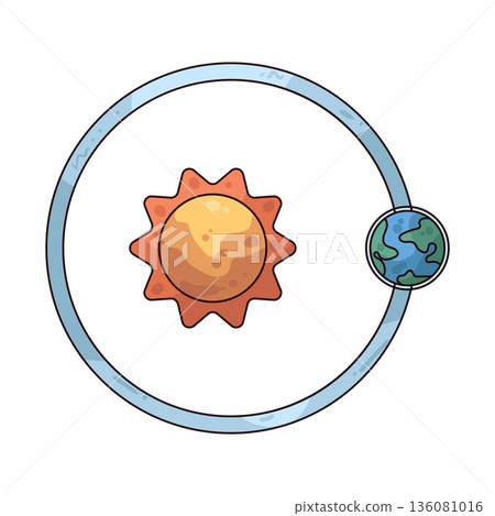 illustration of Solar System 136081016