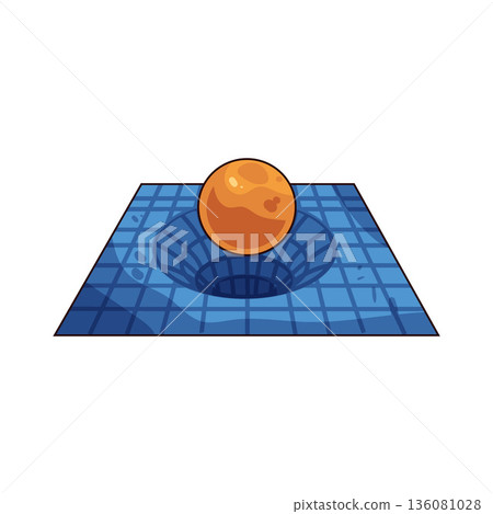 illustration of Spacetime Grid 136081028