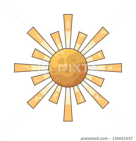 illustration of Sunrays illustration of Sunrays 136081037