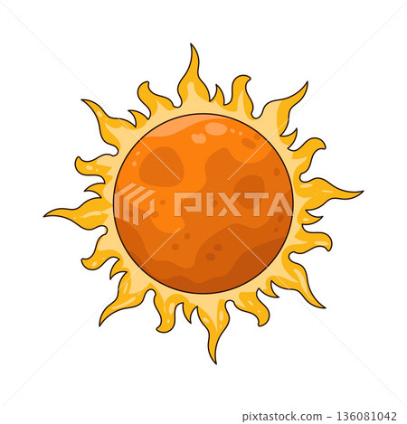 illustration of Hot Sun illustration of Hot Sun 136081042