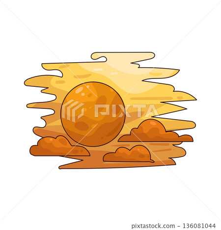 illustration of Evening Sun illustration of Evening Sun 136081044
