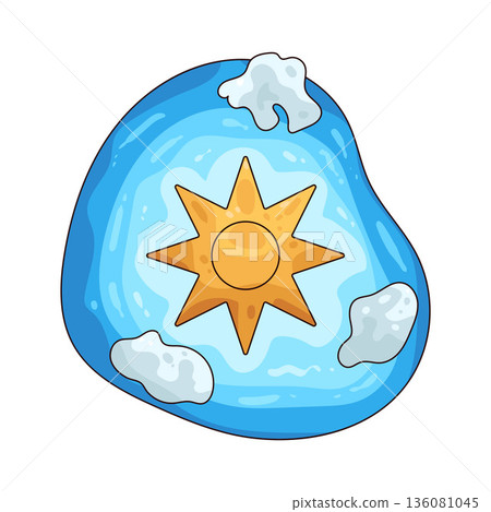 illustration of Noon Sun illustration of Noon Sun 136081045