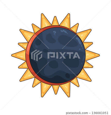 illustration of Solar Eclipse 136081051