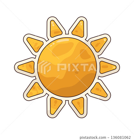 illustration of Yellow Sun illustration of Yellow Sun 136081062