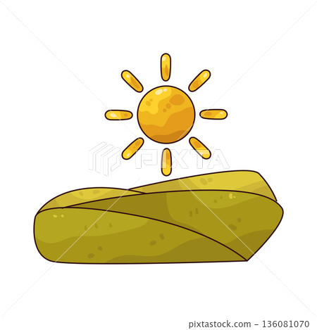 illustration of Sun Over Field illustration of Sun Over Field 136081070