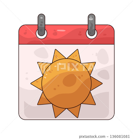 illustration of Sun Calendar illustration of Sun Calendar 136081081