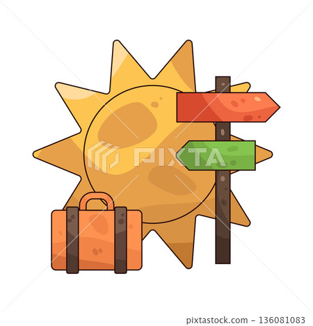 illustration of Sun Travel illustration of Sun Travel 136081083
