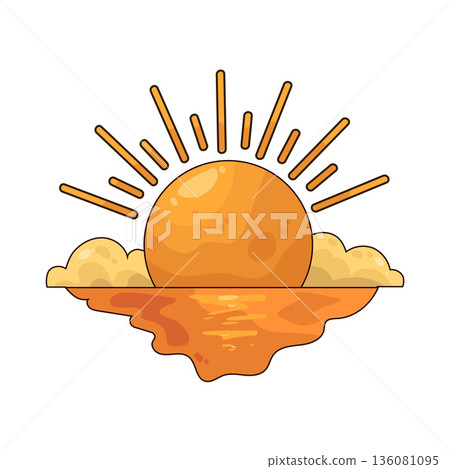 illustration of Sunrise illustration of Sunrise 136081095