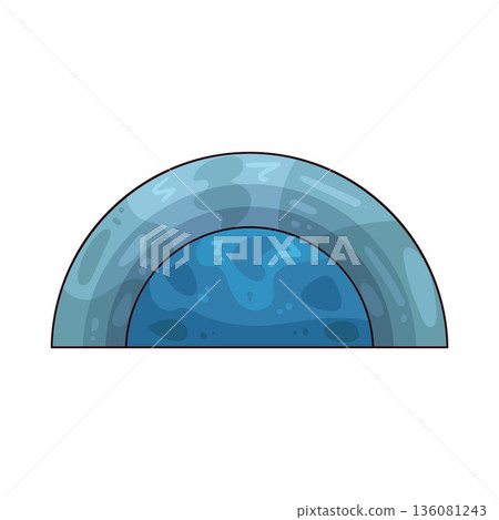 illustration of Planet with Atmosphere illustration of Planet with Atmosphere 136081243