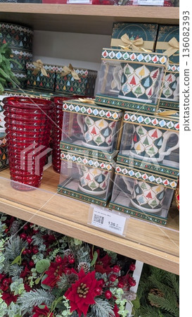 Arrange Vibrant Patterned Gift Containers With Floral Tins And Woven Vase For Holiday Charm Arrange Vibrant Patterned Gift Containers With Floral Tins And Woven Vase For Holiday Charm 136082393