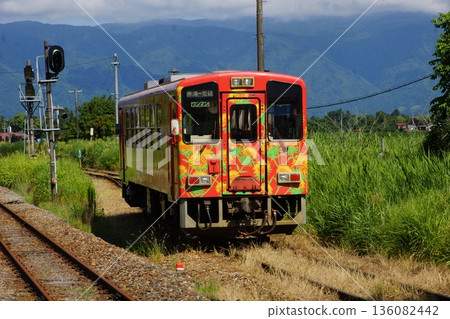 Scenery of Yamagata Railway (Flower Nagai Line) Railbus diesel car (between Imaizumi Station and Tokiniwa Station) Scenery of Yamagata Railway (Flower Nagai Line) Railbus diesel car (between Imaizumi Station and Tokiniwa Station) 136082442