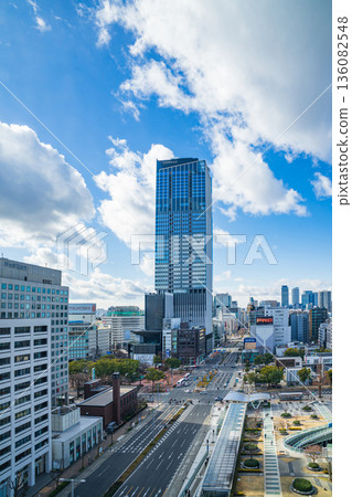 The Sakae streetscape, The Landmark Nagoya Sakae nearing completion (Nagoya City, Aichi Prefecture) 136082548