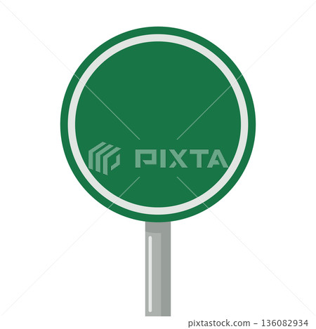 Green road sign vector isolated 136082934