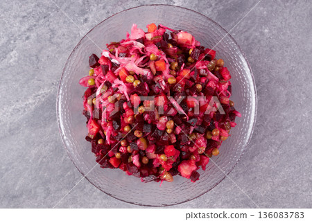 Ready salad in a bowl 136083783