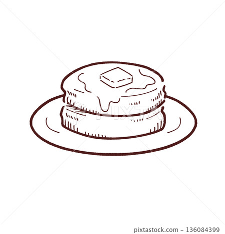 Simple pancake illustration 136084399