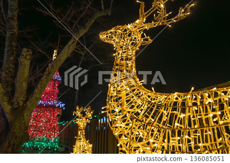 金色閃耀馴鹿柴田幻想照明 金色閃耀馴鹿柴田幻想照明 136085051