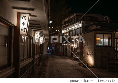Ikaho Onsen: Night view of the hot spring town Ikaho Onsen: Night view of the hot spring town 136085512