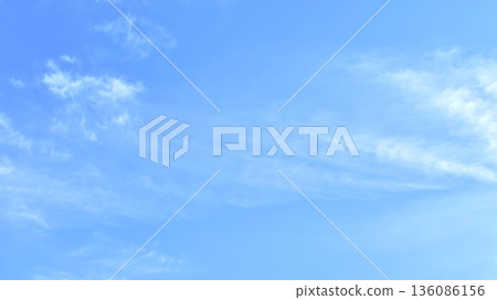 Image of cirrus clouds racing by at breakneck speed - 16:9 (fixed shooting) Image of cirrus clouds racing by at breakneck speed - 16:9 (fixed shooting) 136086156