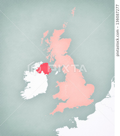 Map of United Kingdom - Northern Ireland 136087277