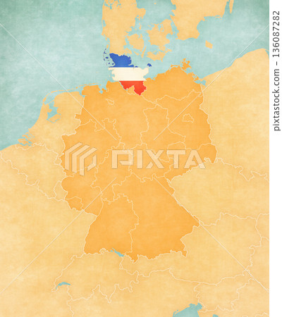 Map of Germany - Schleswig-Holstein 136087282