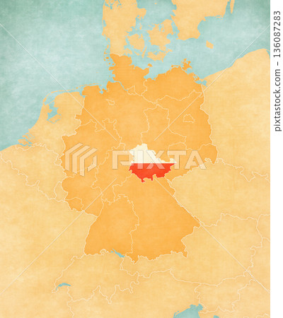 Map of Germany - Thuringia 136087283