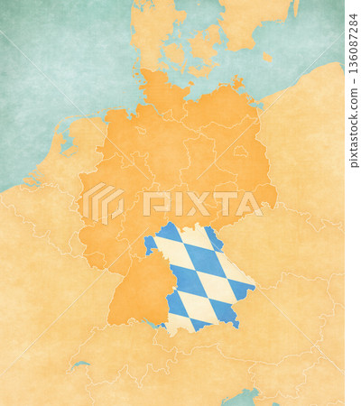 Map of Germany - Bavaria 136087284