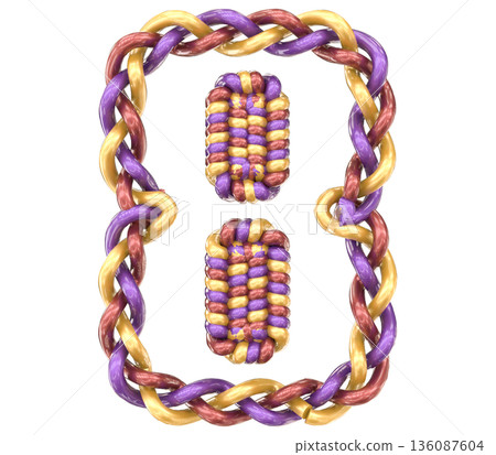 green grass border made of rope green grass border made of rope 136087604