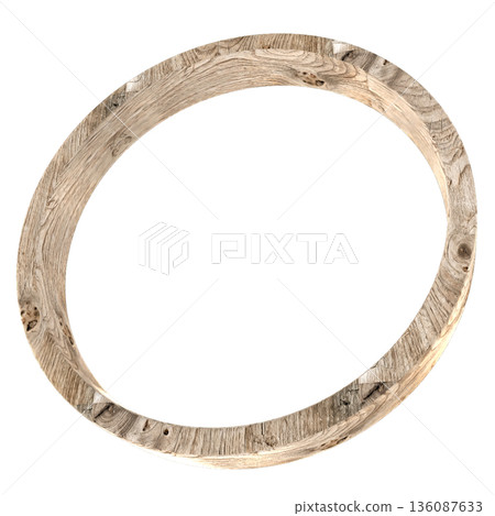 wooden frame on white background 136087633