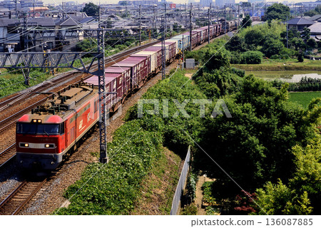 EF510-2 container freight train running on the Tokaido Line in 2007 136087885