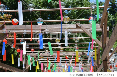Colorful wind chimes Colorful wind chimes 136088254