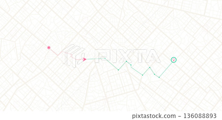 Online location tracking on city map. Location tracker dashboard with place mark. Huge city map with roads streets as background. Vector illustration Online location tracking on city map. Location tracker dashboard with place mark. Huge city map with roads streets as background. Vector illustration 136088893