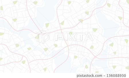 Abstract city map urban streets and road networks. Travel route planning and map navigation concepts. Flat vector illustration Abstract city map urban streets and road networks. Travel route planning and map navigation concepts. Flat vector illustration 136088930