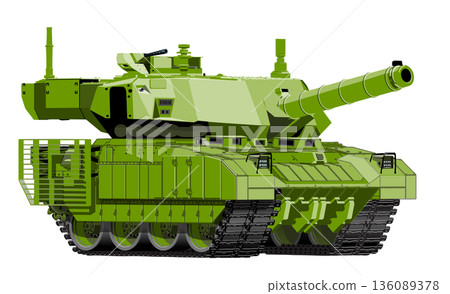 Cartoon modern armored tank 136089378